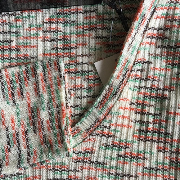 CODE X MODE V-neck Long Sleeve Space Dye Sweater NWT - Picture 4 of 8